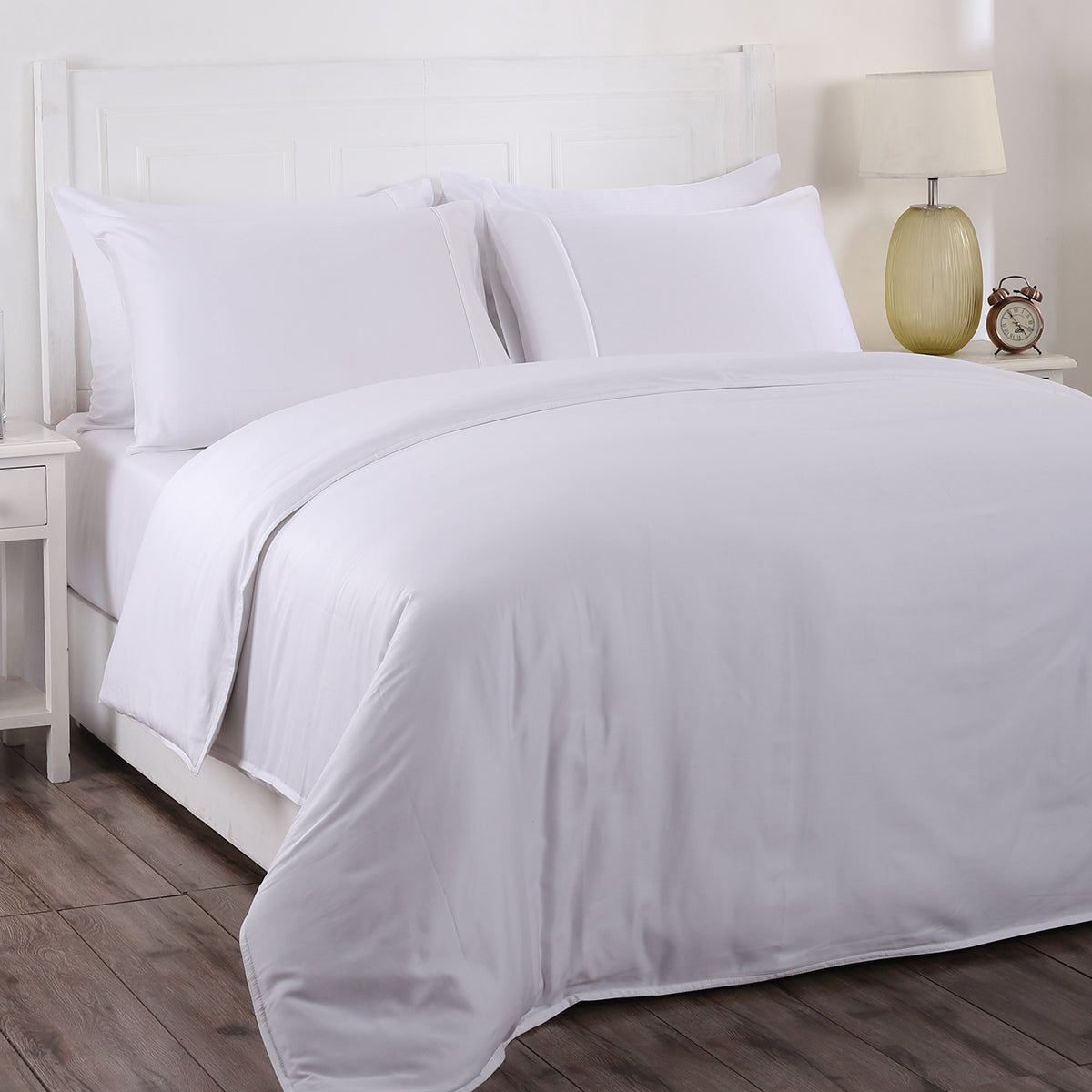 Buy Viola Reversible 100 Cotton Sateen White Duvet Cover with Pillow