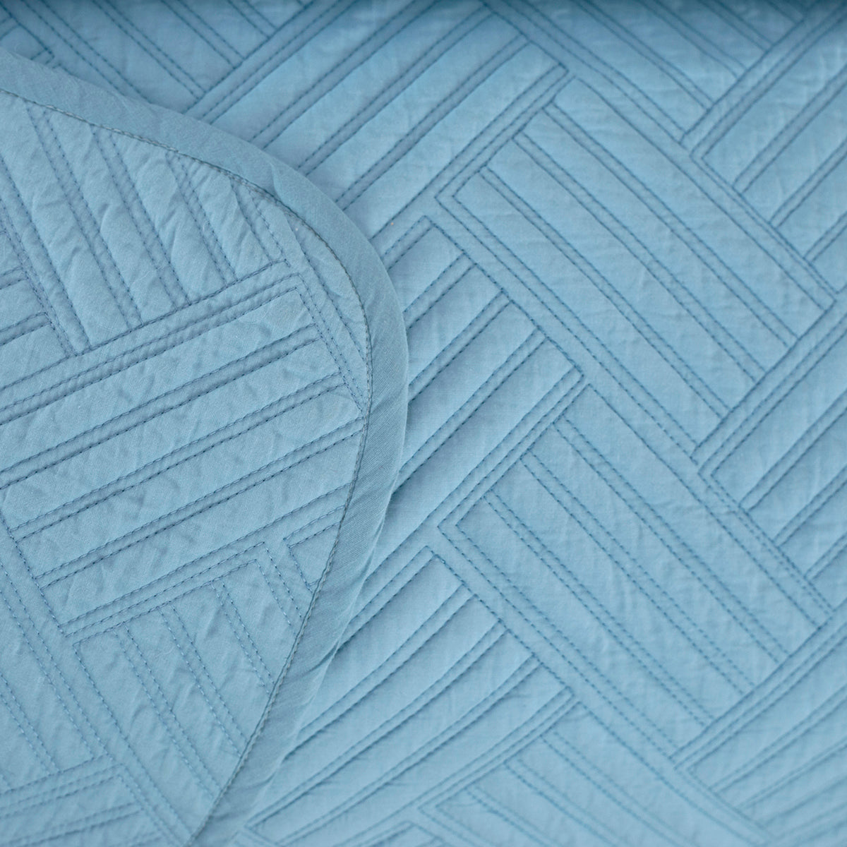 Eliott Summer AC Quilt/Quilted Bed Cover/Comforter Aqua