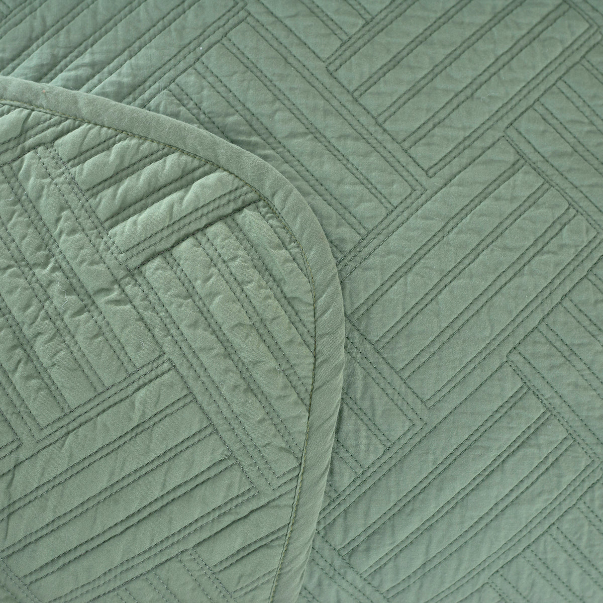 Eliott Summer AC Quilt/Quilted Bed Cover/Comforter Basil