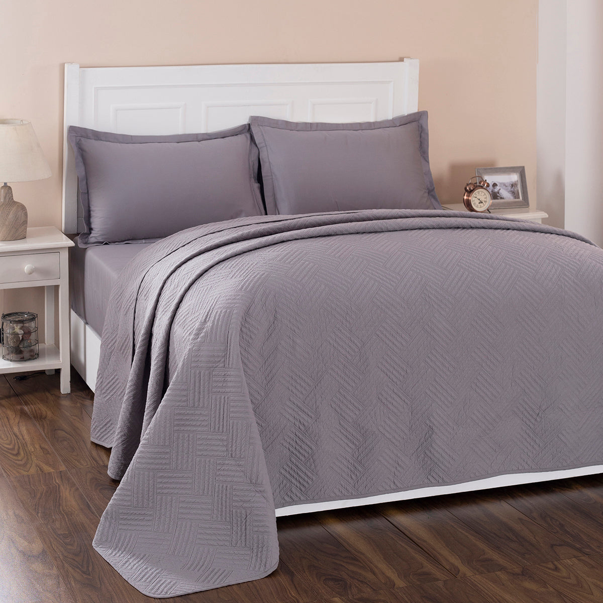 Eliott Summer AC Quilt/Quilted Bed Cover/Comforter Shark Skin