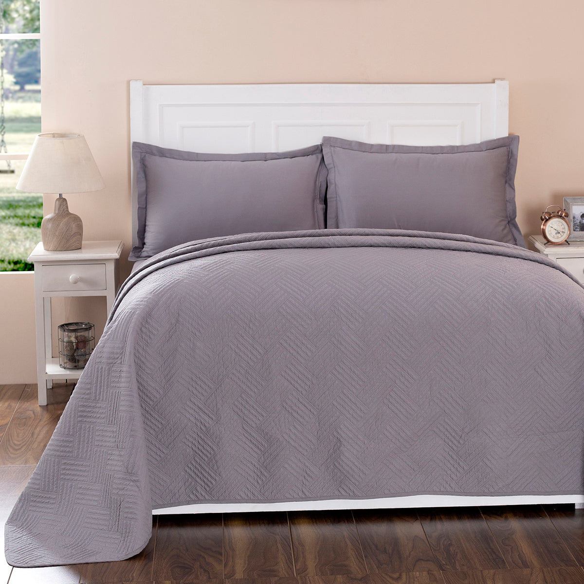 Eliott Summer AC Quilt/Quilted Bed Cover/Comforter Shark Skin