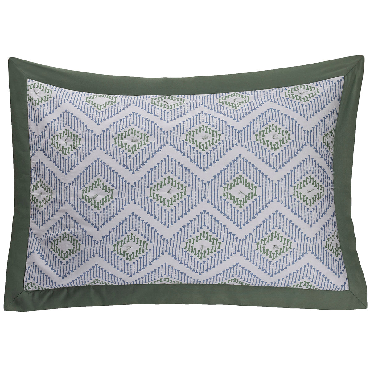 Global Atelier Demon Dash Blue Machine Quilted 2PC Pillow Sham Set