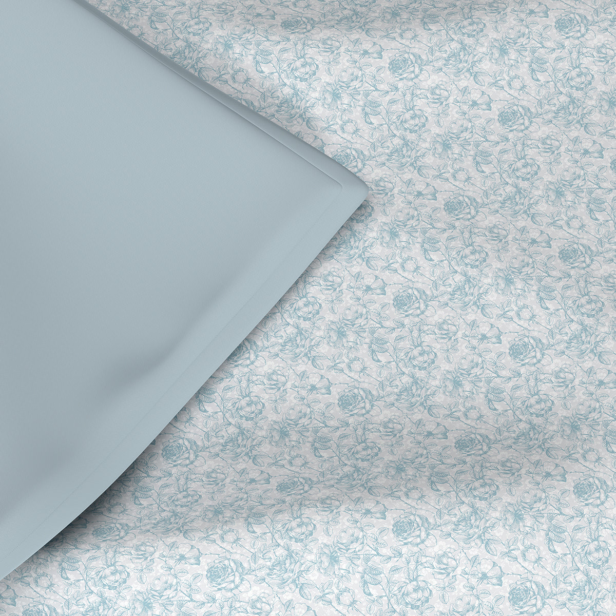 Hermosa Exotic Bouquet Wonderland Blue 4 Pc Quilt/Quilted Bed Cover Set