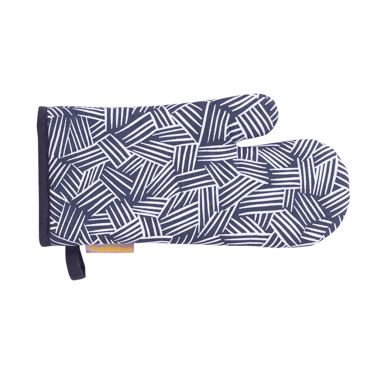 Raw Spikes 100% Cotton Fabric Black/Grey 2PC Oven Mitt Set