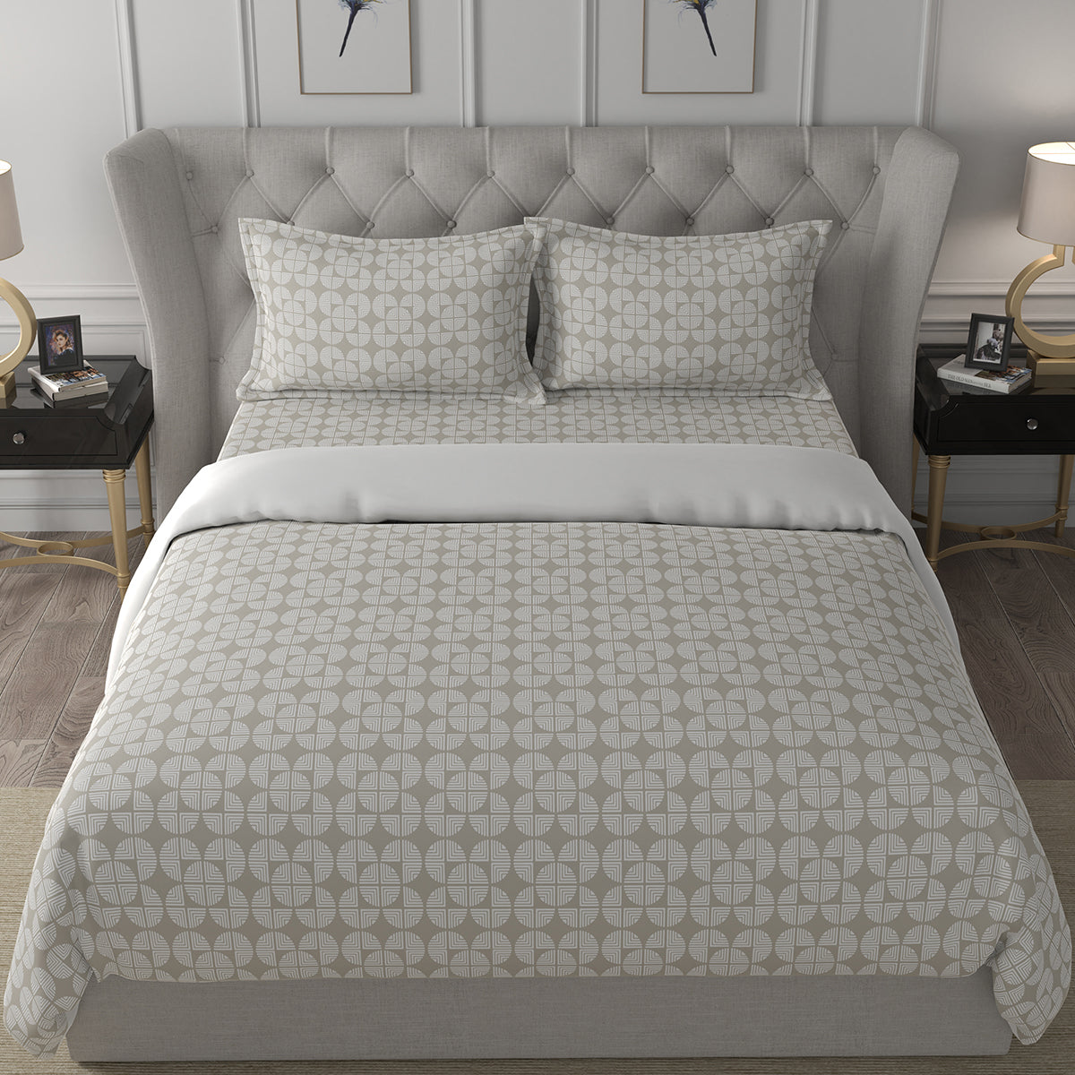 Backyard Patio Raeni Summer AC Quilt/Quilted Bed Cover/Comforter Beige