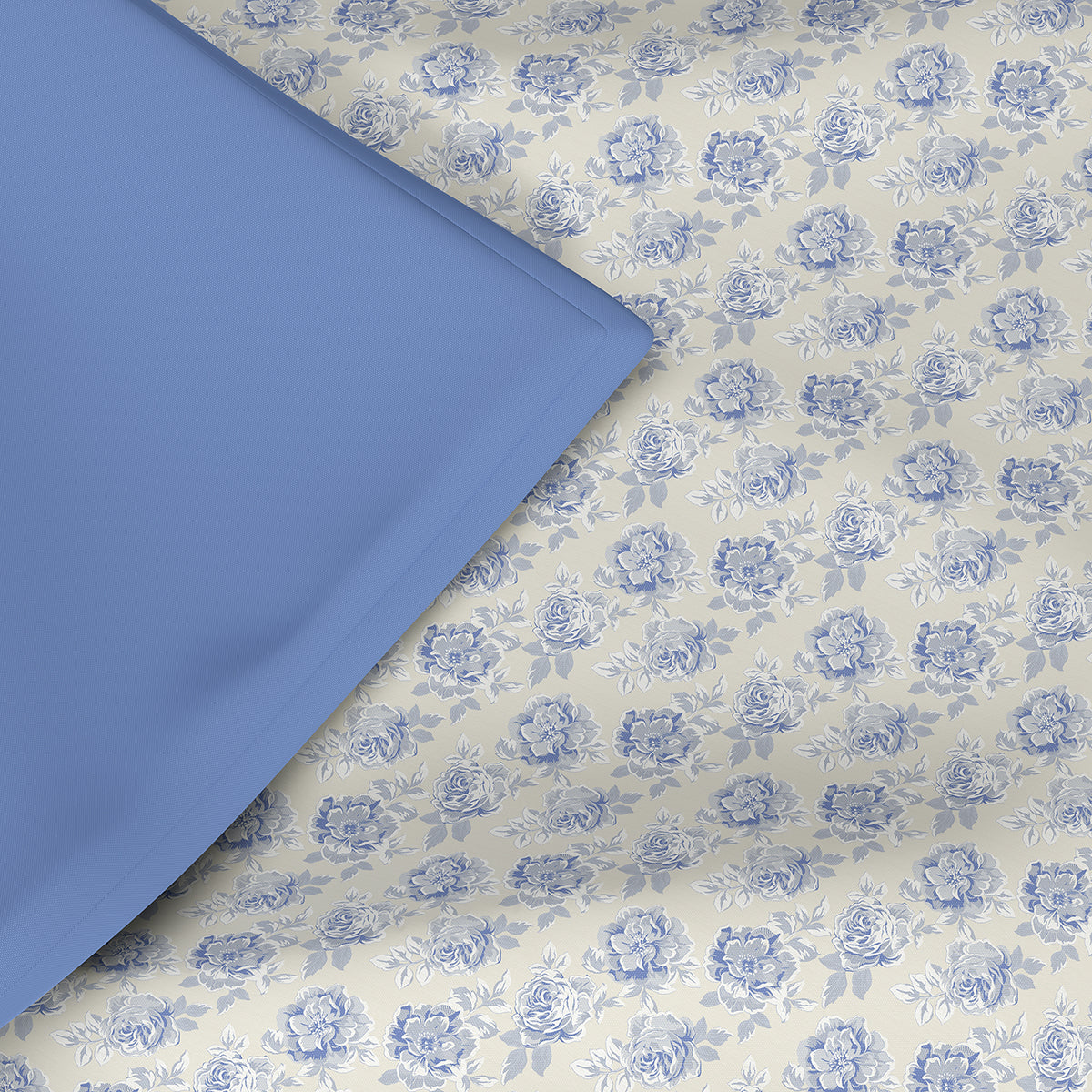 Backyard Patio Silvie Summer AC Quilt/Quilted Bed Cover/Comforter Blue