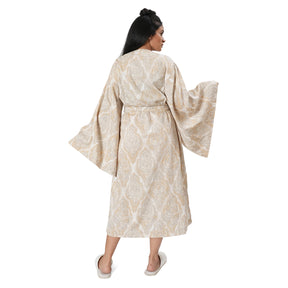 Luxe Boutique Lindsey Printed 1Pc Calf Length Robe / Gown / Bath Robe In Box Packaging