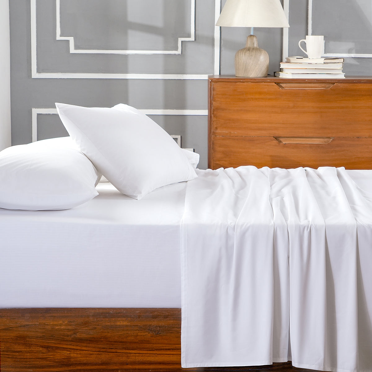 Buy Eden Crisp Light Weight 100 Cotton Solid White Bed Sheet Online Maspar