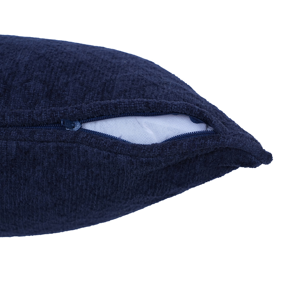 Blaize 100% Cotton Solid Weave Blue Cushion Cover