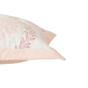 Tranquil Essence Lawn Leaflet Quilted Peach 2 PC Pillow Sham Set