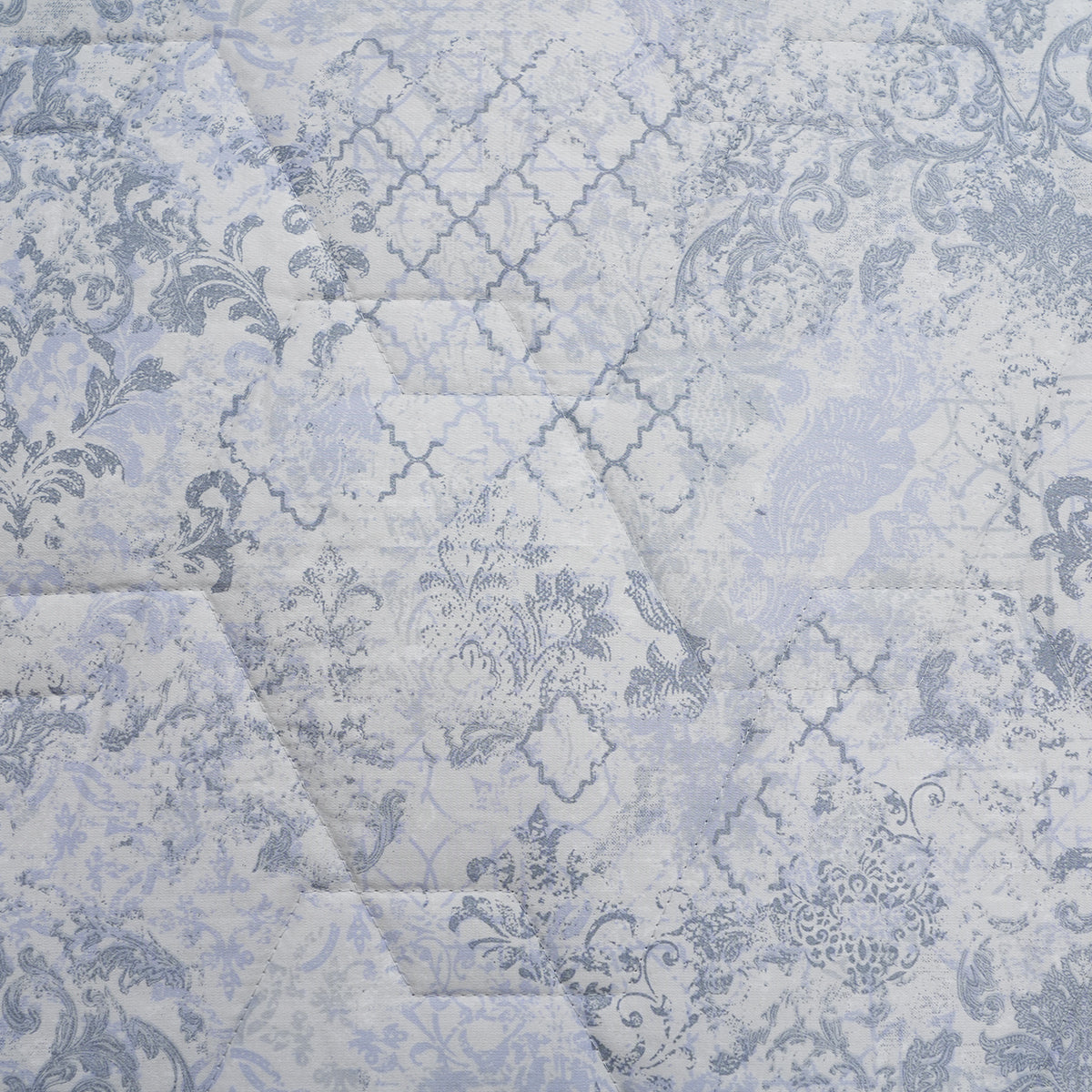 PBS Refined Retro Nouvel Damask Blue Summer AC Quilt/Quilted Bed Cover/Comferter