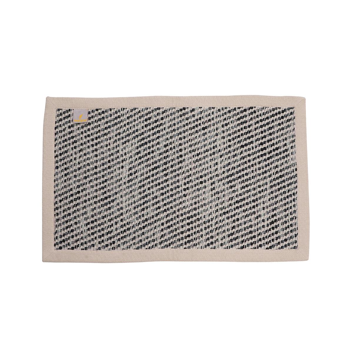 Diognal Line Woven 100% Cotton 1PC Doormat