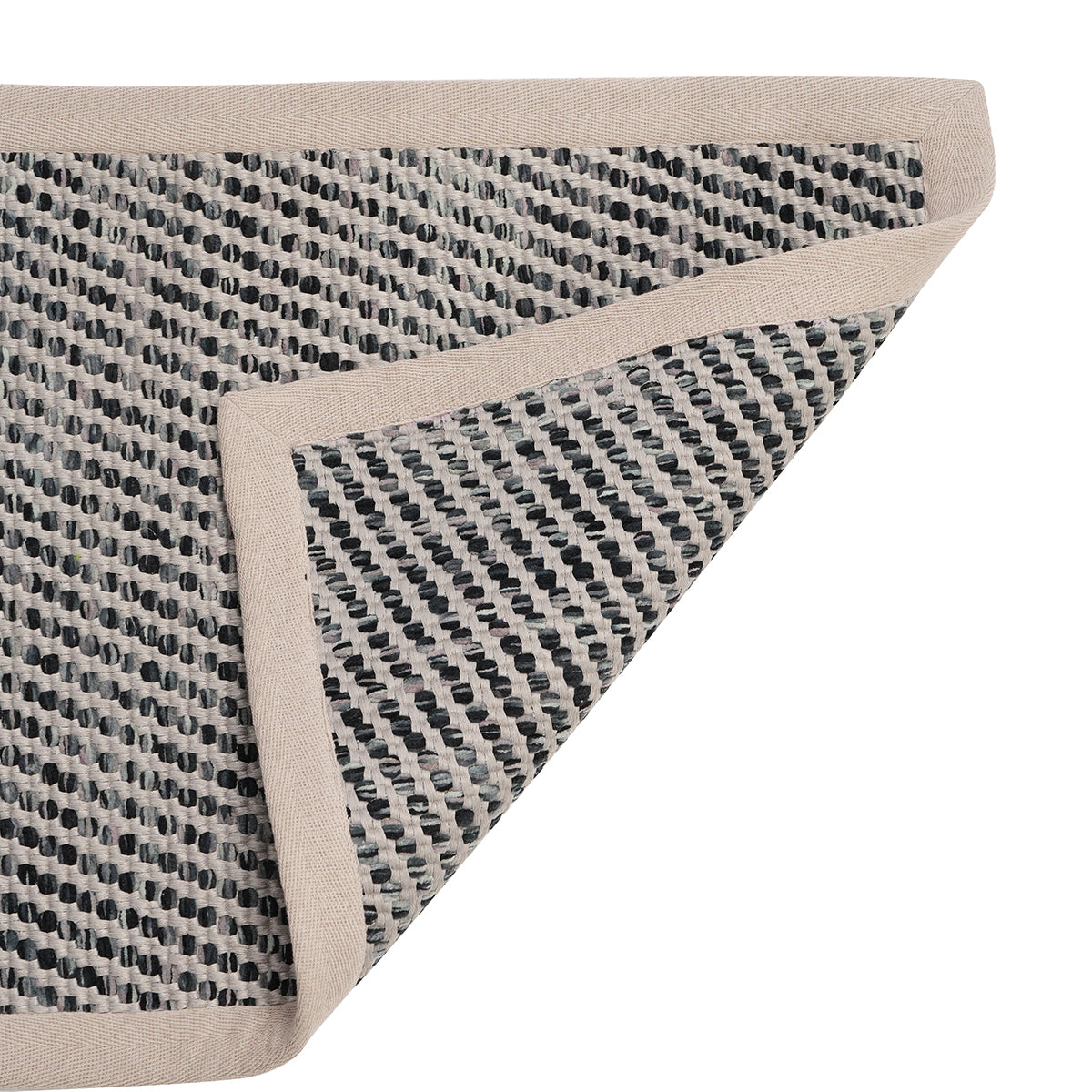 Diognal Line Woven 100% Cotton 1PC Doormat
