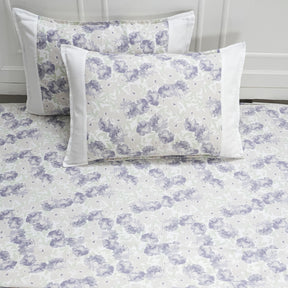 Royal Botanic 200TC Floret Blue 100% Cotton Bed Sheet With Pillow Case