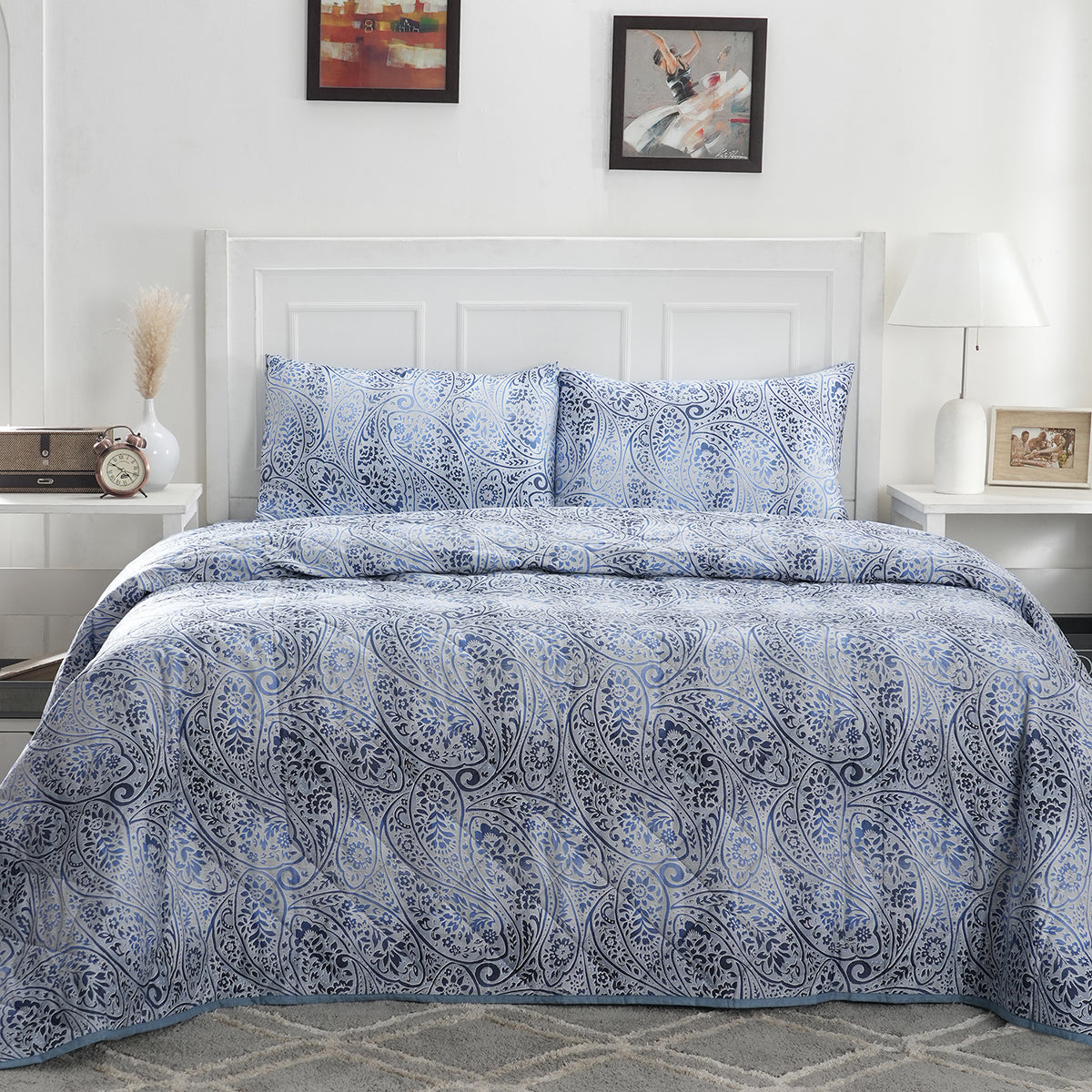 Royal Botanic Ombre Bonanza 4PC Quilt/Quilted Bed Cover Set