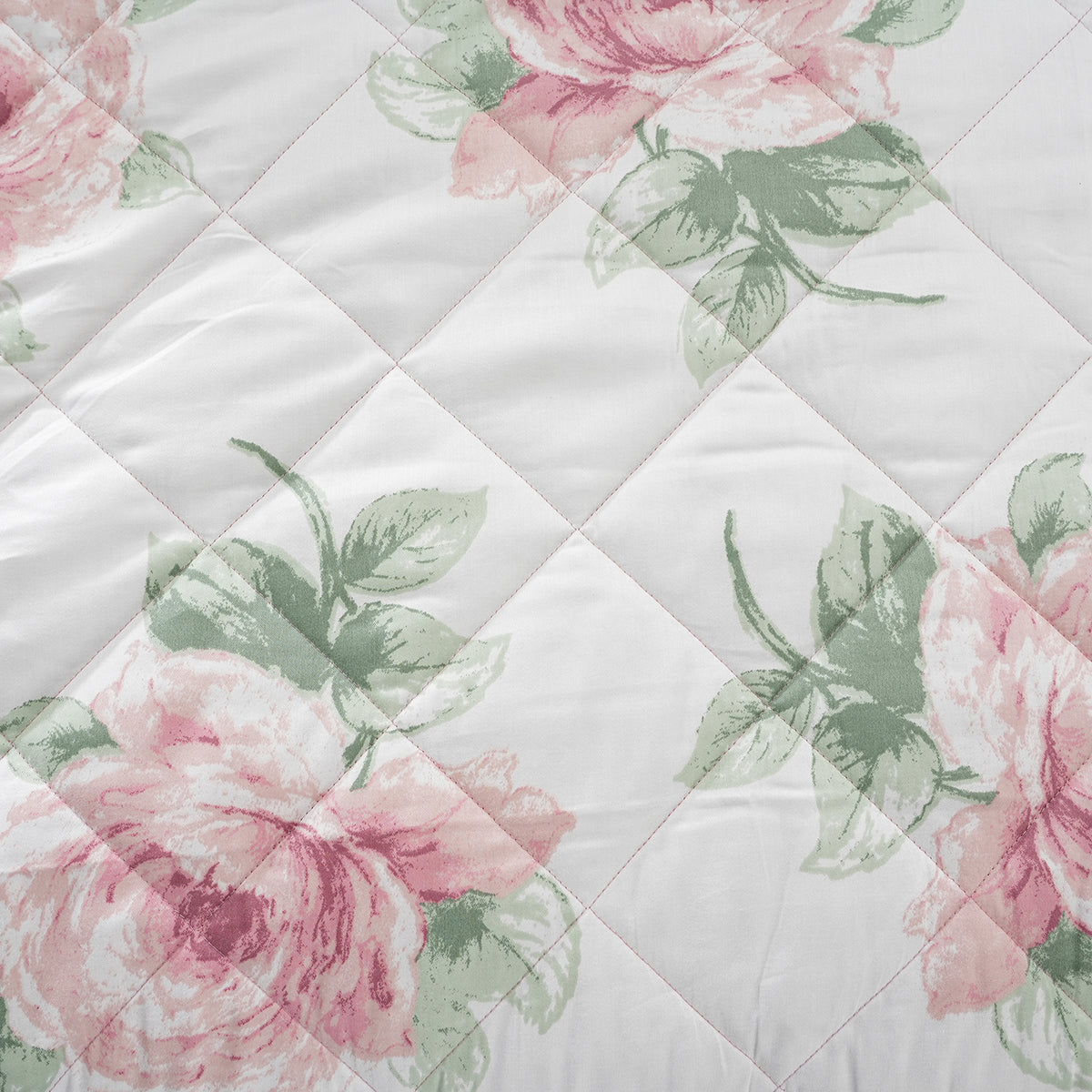 Royal Botanic Floral Garden Pink 4PC Quilt/Quilted Bed Cover Set