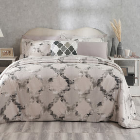 Enchanted Harmony Ogee Flent Printed 100% Cotton Duvet Cover