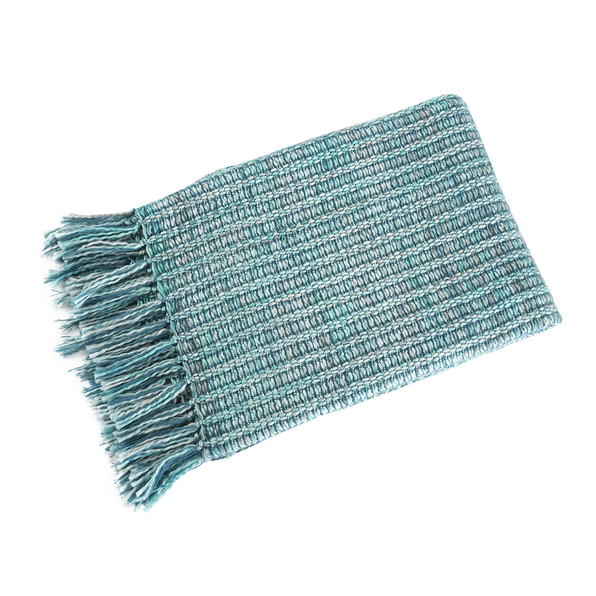 Rurban Rhupsodic Plumpy Weave Aqua Woven 1PC Throw