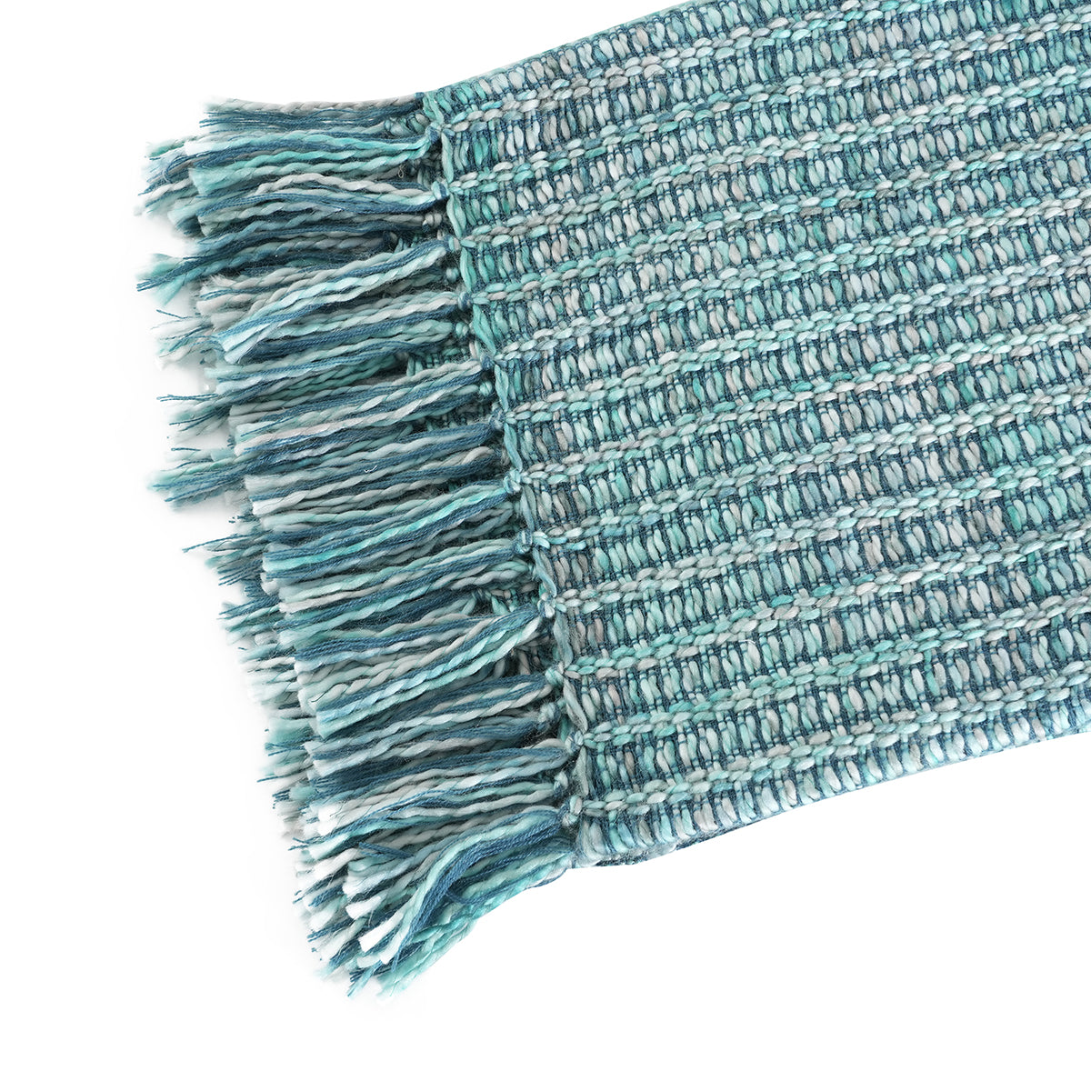 Rurban Rhupsodic Plumpy Weave Aqua Woven 1PC Throw