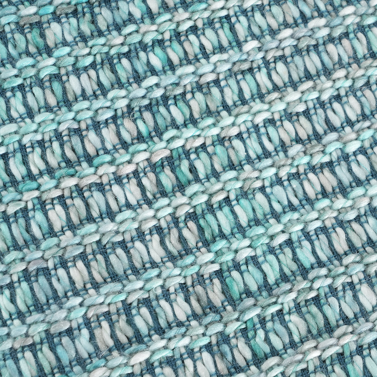 Rurban Rhupsodic Plumpy Weave Aqua Woven 1PC Throw