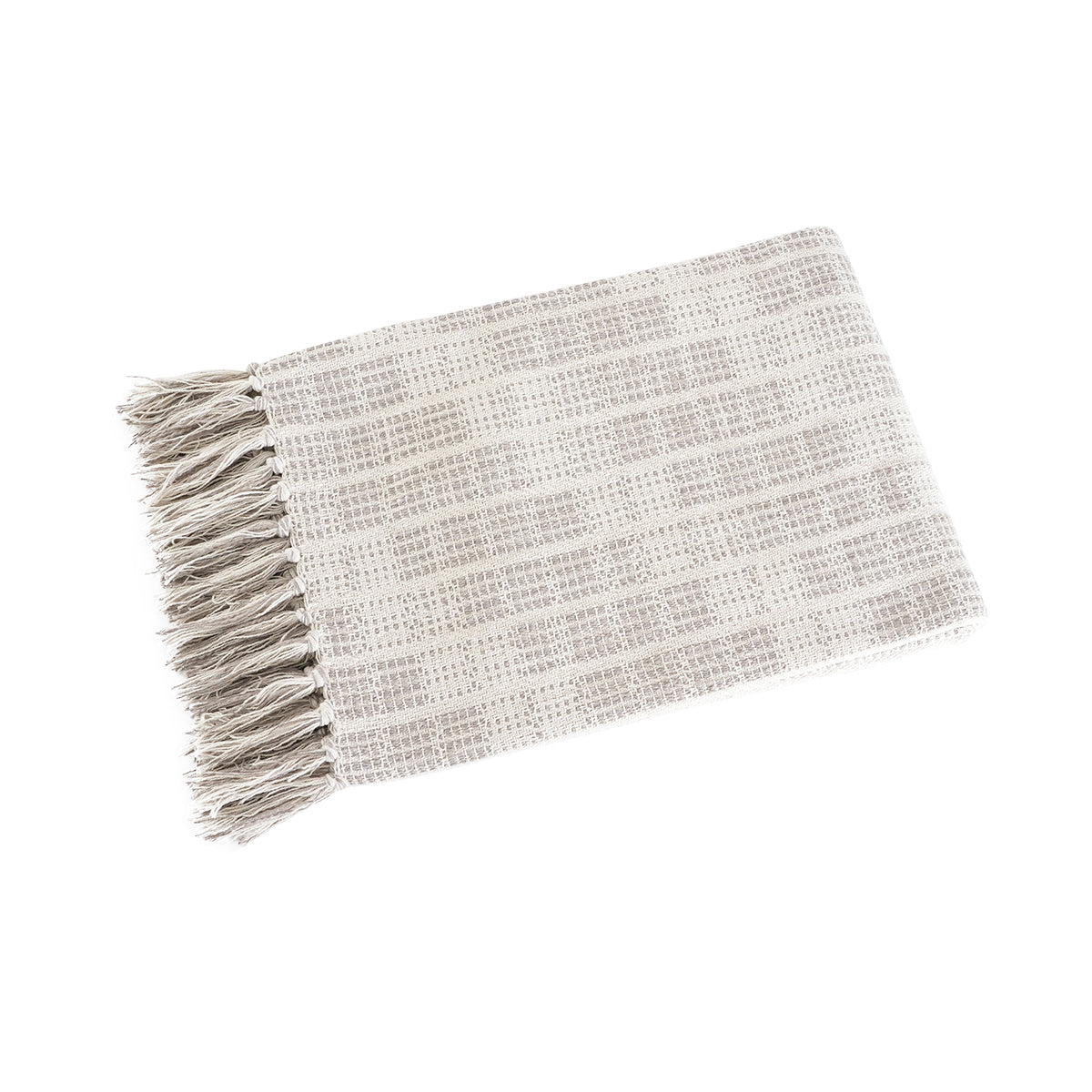 Rurban Rhupsodic Ingenuous Twill Natural Woven 1PC Throw