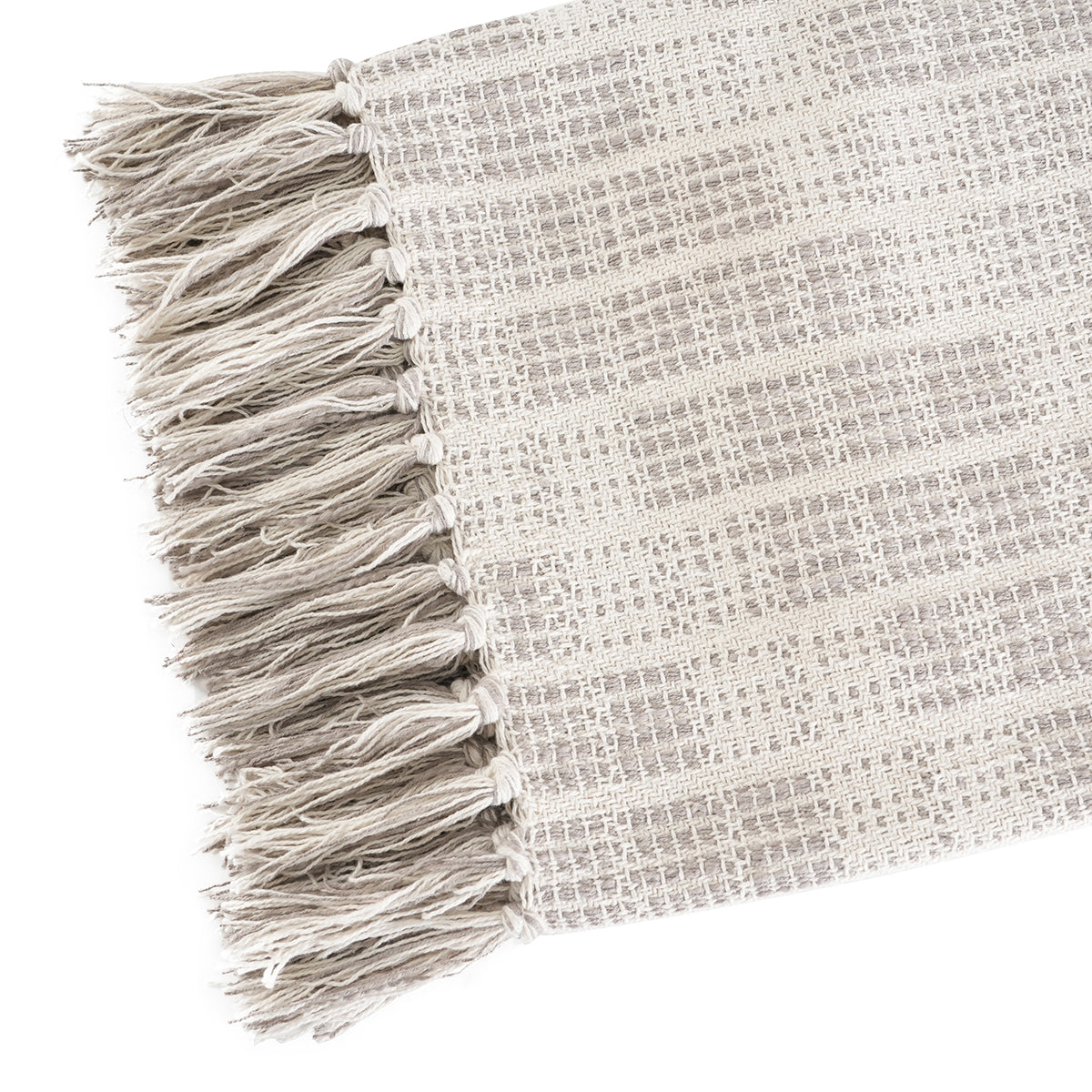 Rurban Rhupsodic Ingenuous Twill Natural Woven 1PC Throw
