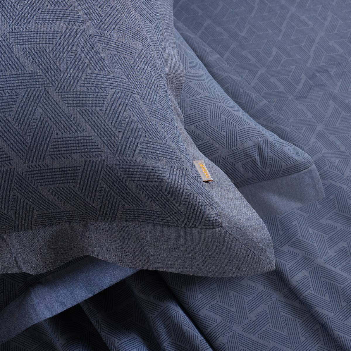 Inner city Made With Egyption Cotton Ultra Soft Blue Bed Sheet with Pillow Case