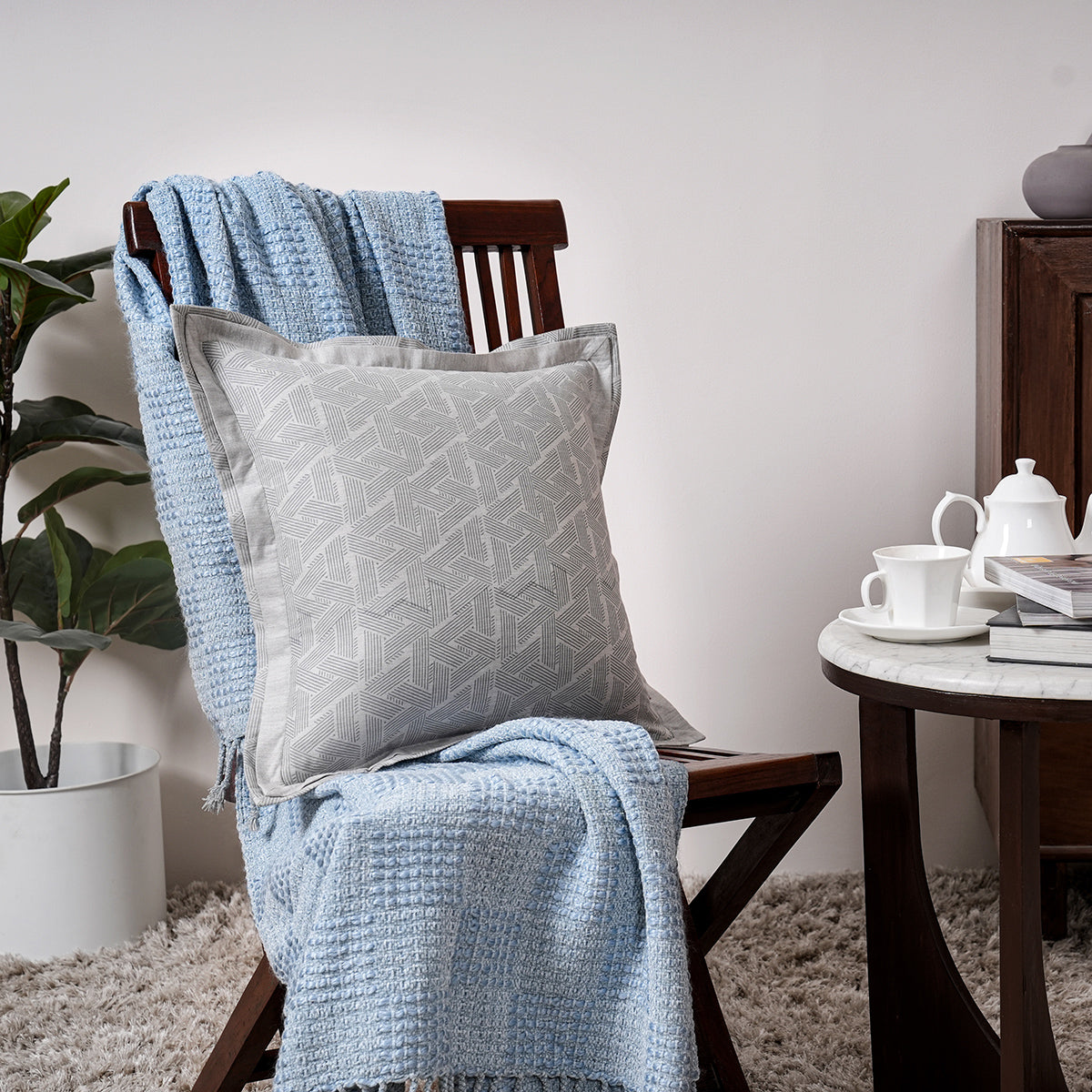 Inner City Made With Egyption Cotton Ultra Soft Grey Cushion Cover