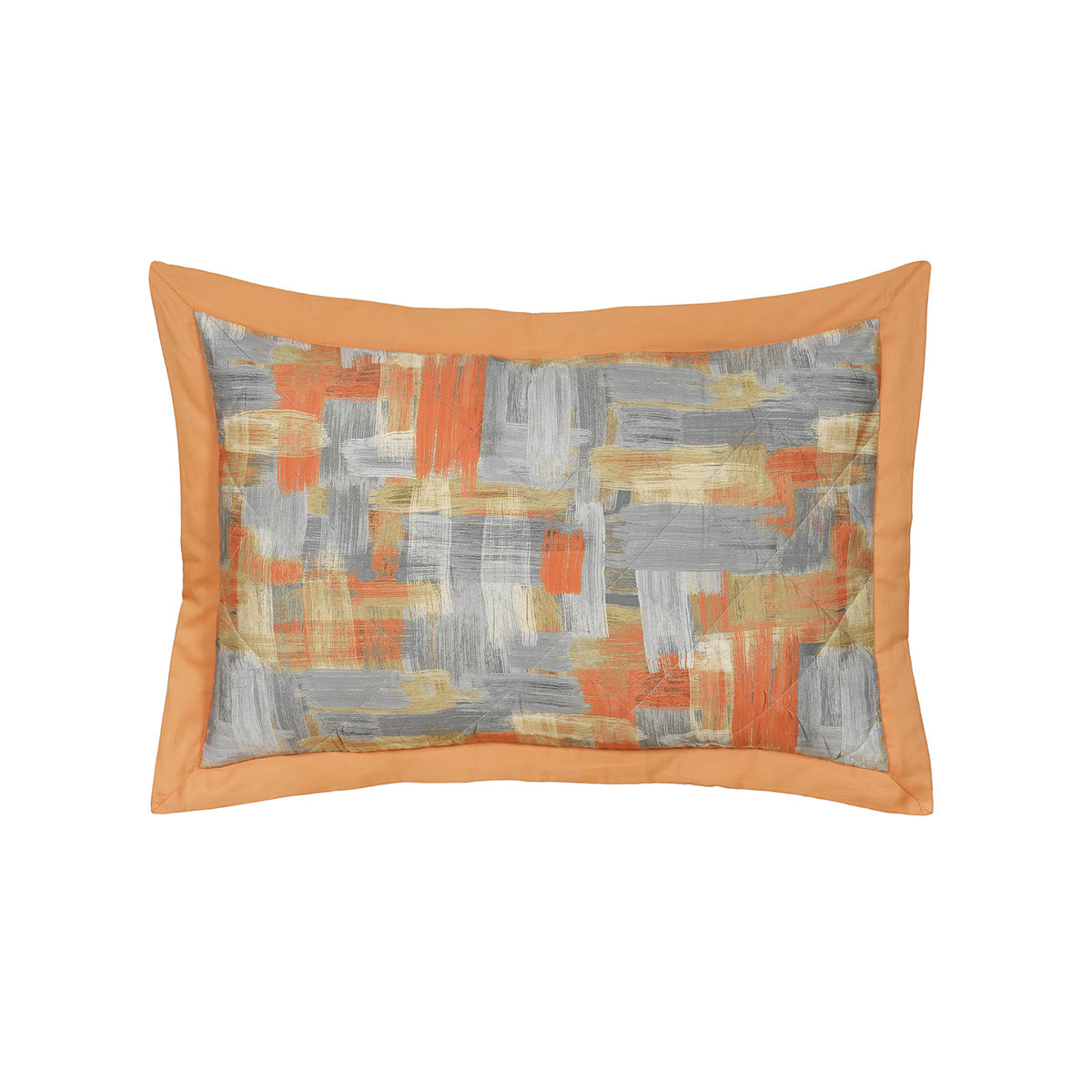Whimsy Nature Brush Strokes Pillow Sham Set Rust