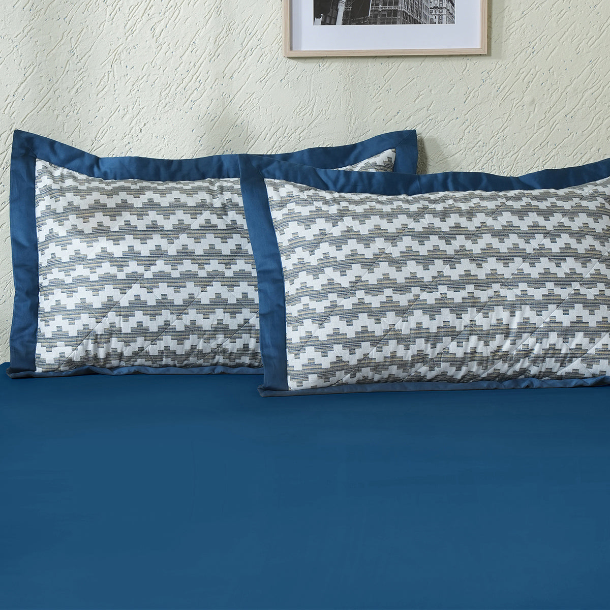 Whimsy Nature Twisty Melange Pillow Sham Set Blue