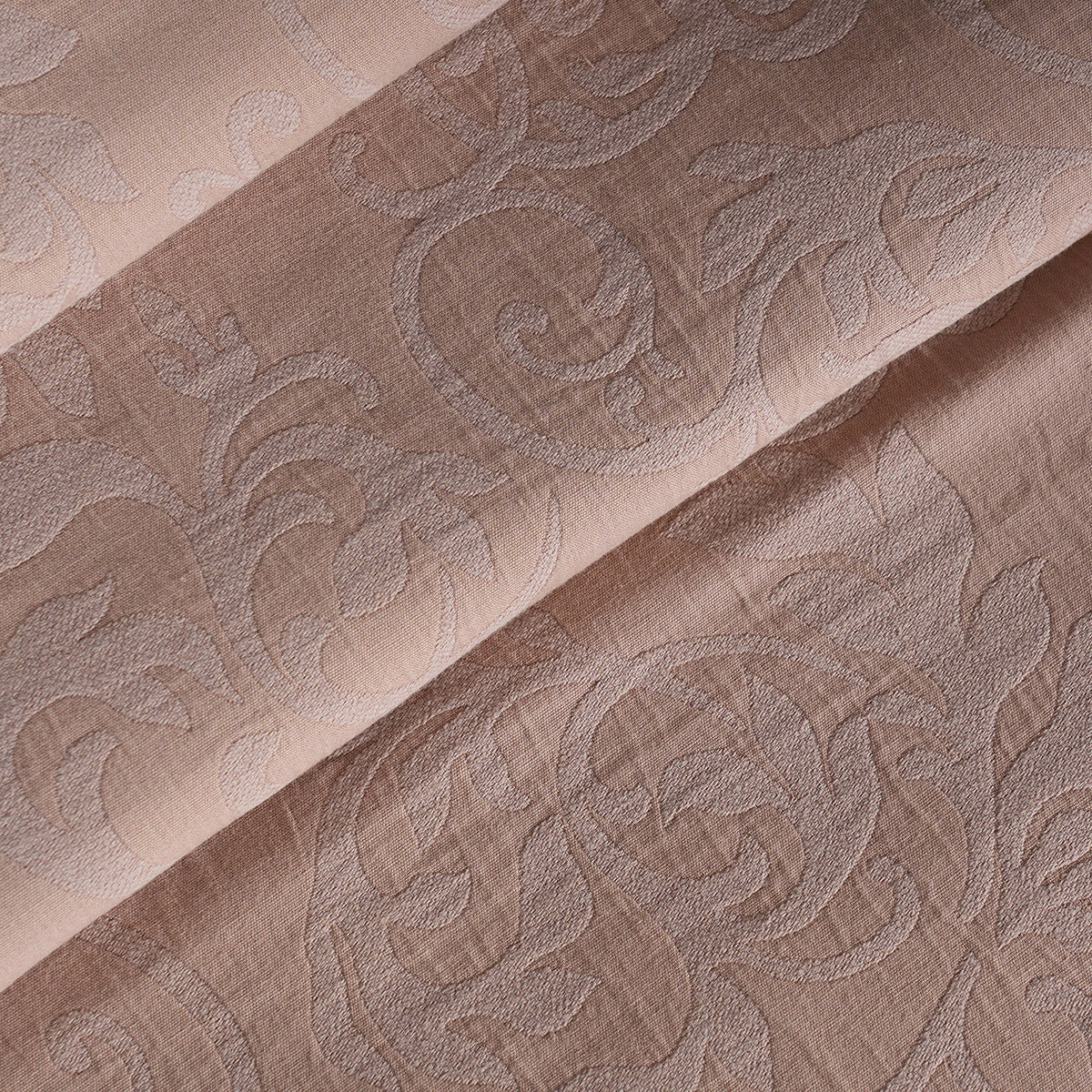 Classical Impression Curly Scroll 100% Cotton Bed Cover Rust