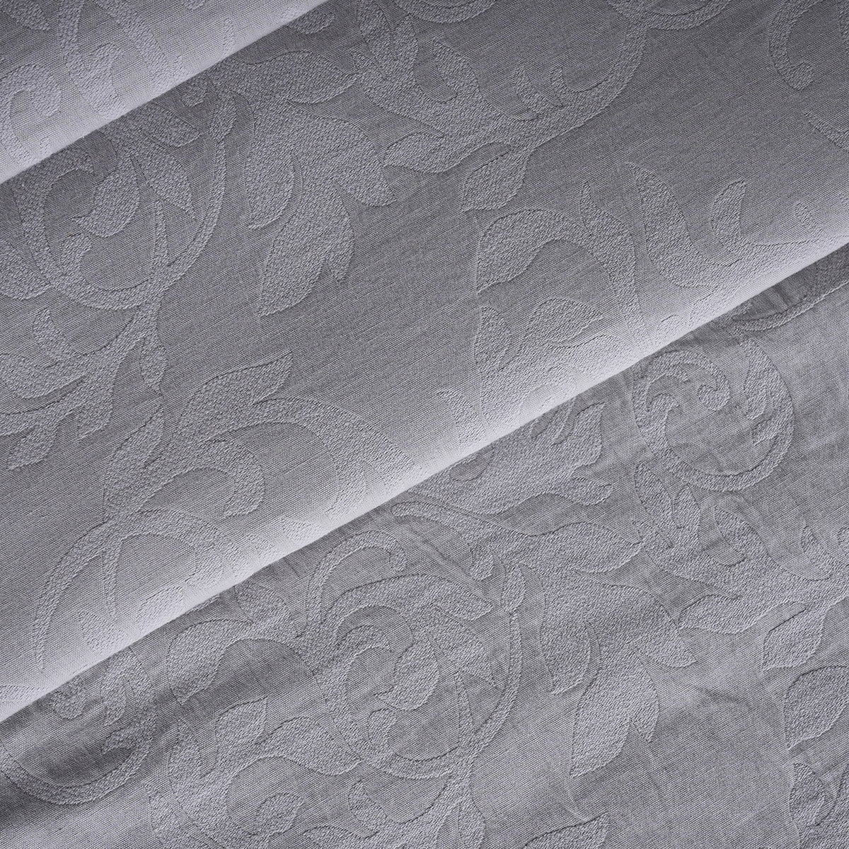 Classical Impression Curly Scroll 100% Cotton Bed Cover Grey