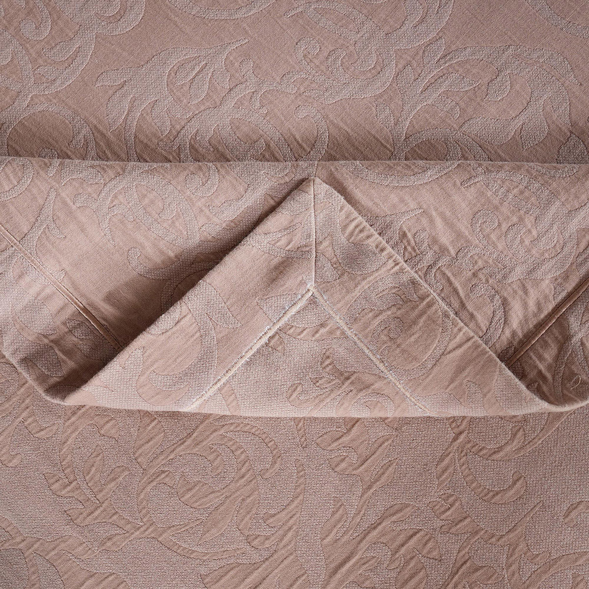 Classical Impression Curly Scroll 100% Cotton 8pcs Bed Cover Set Rust