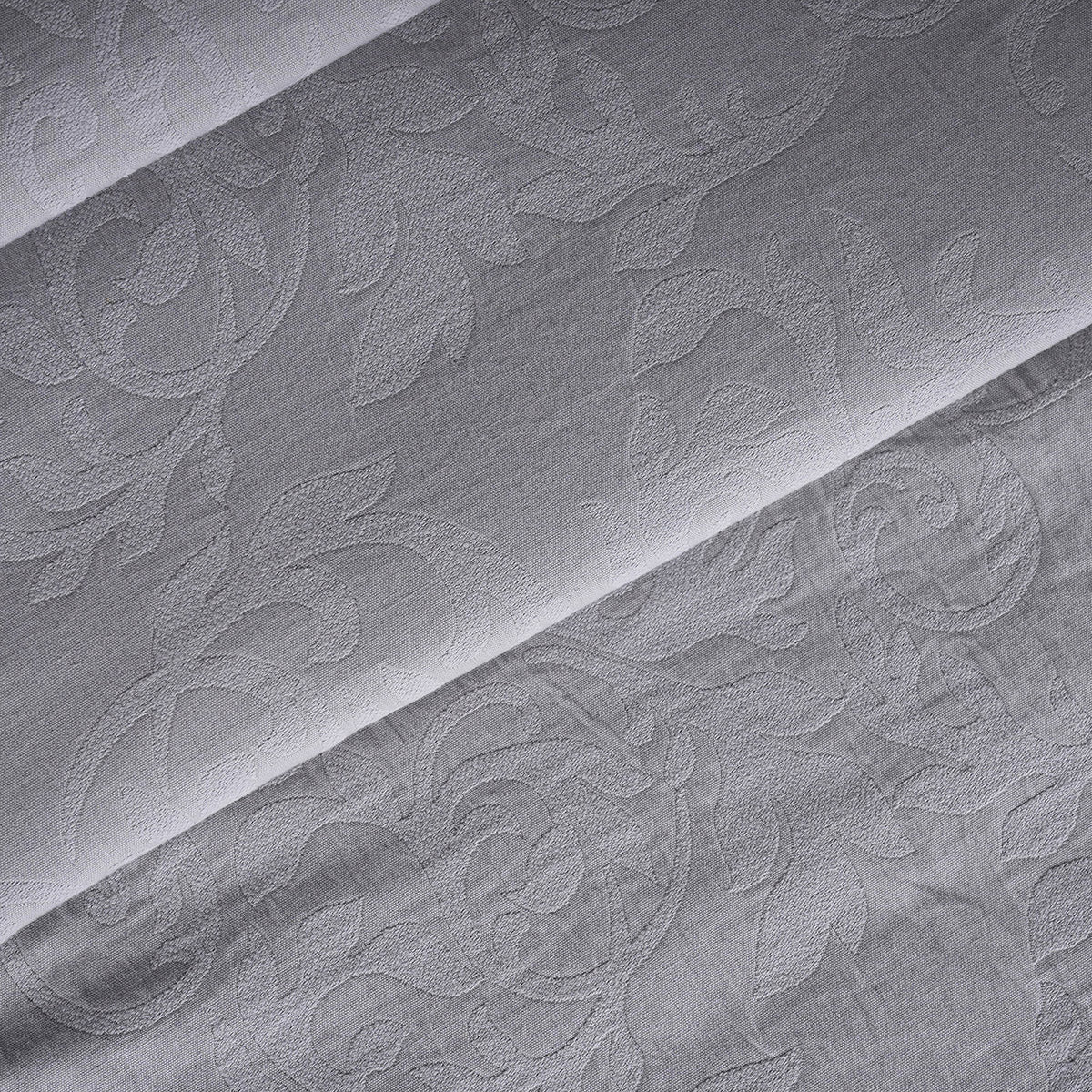 Classical Impression Curly Scroll 100% Cotton 8pcs Bed Cover Set Grey