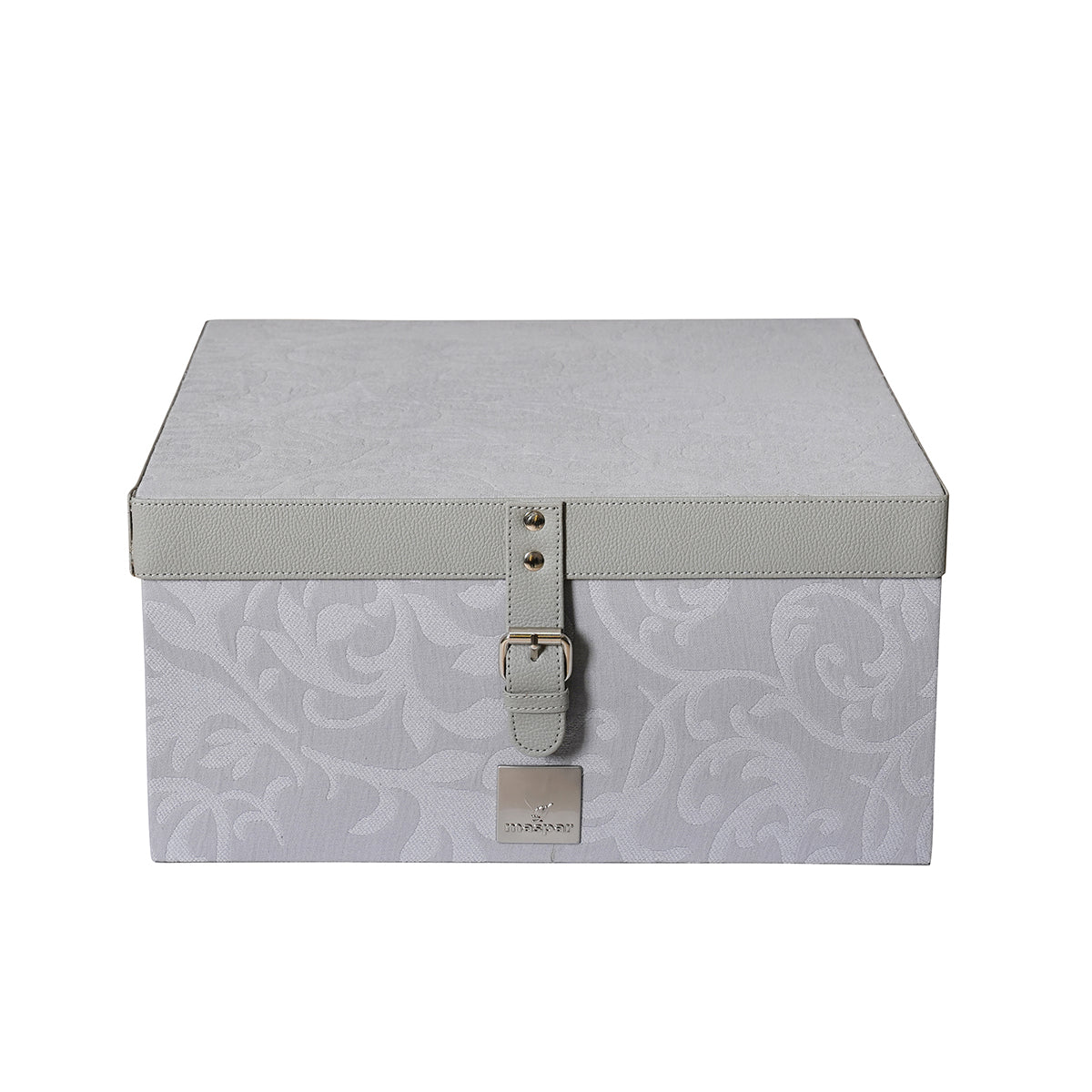 Classical Impression Curly Scroll 100% Cotton 8pcs Bed Cover Set Grey
