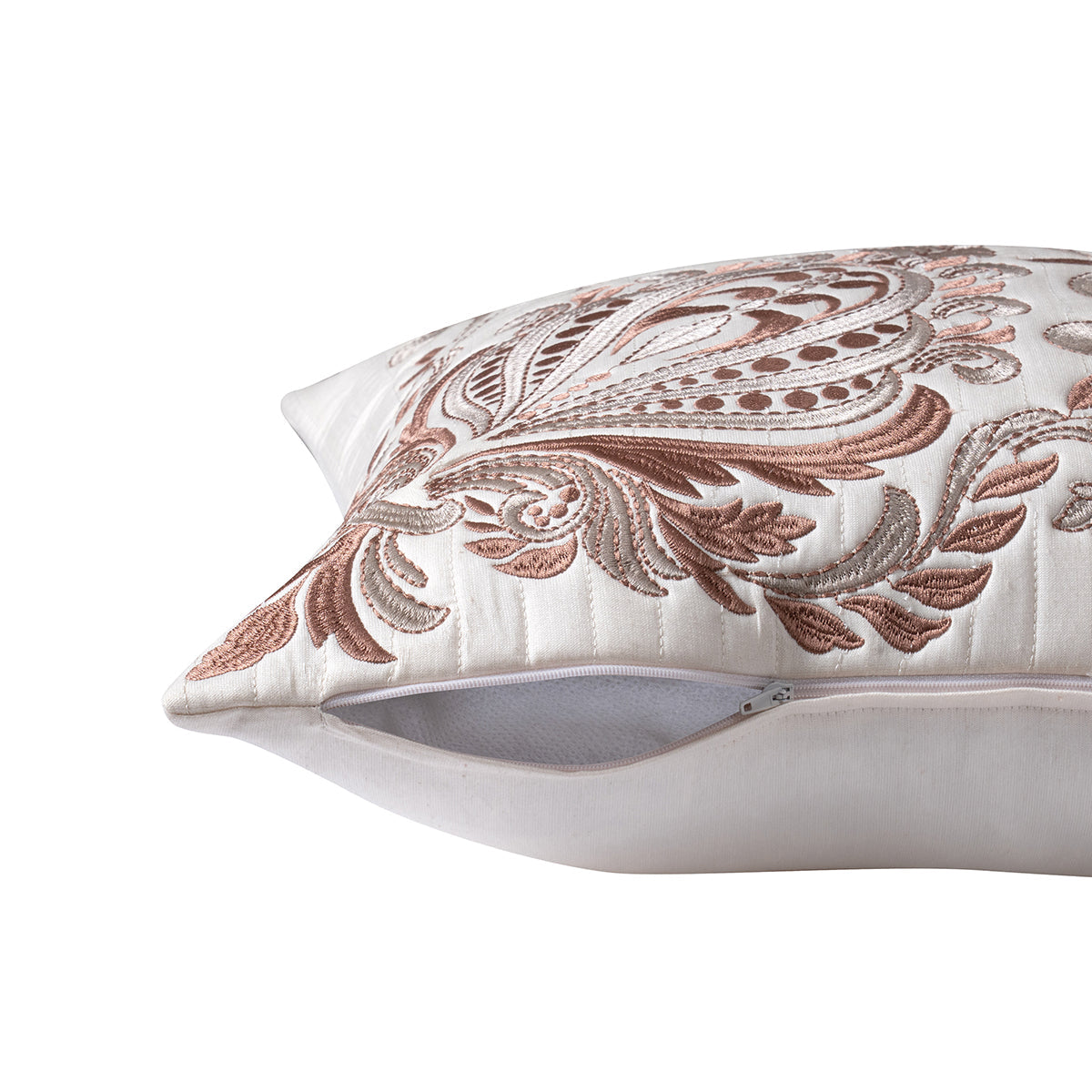 Classical Impression Bloom 100% Cotton Cushion Cover Rust