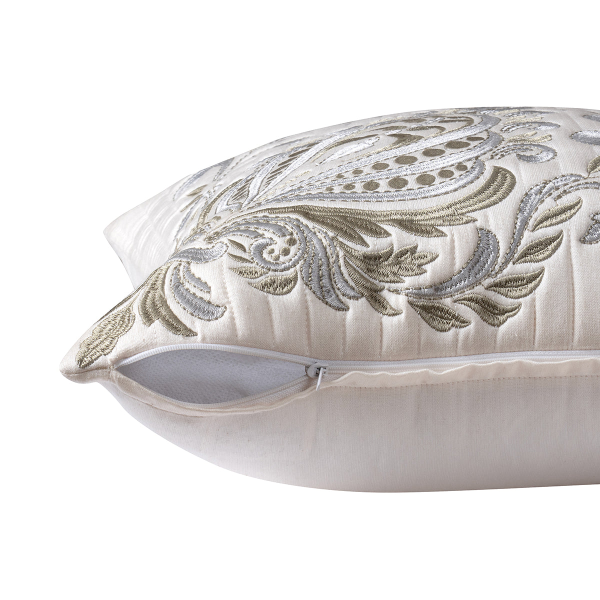Classical Impression Bloom 100% Cotton Cushion Cover Green