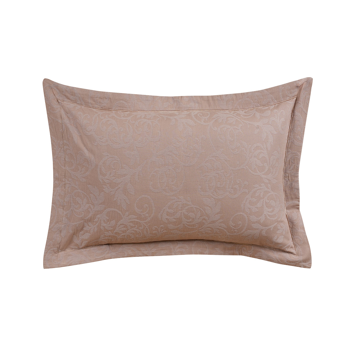 Classical Impression Curly Scroll 100% Cotton Pillow Sham Set Rust