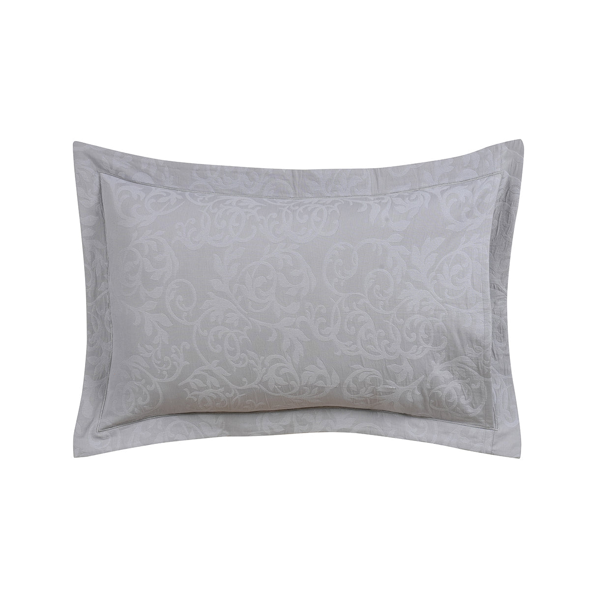 Classical Impression Curly Scroll 100% Cotton Pillow Sham Set Grey