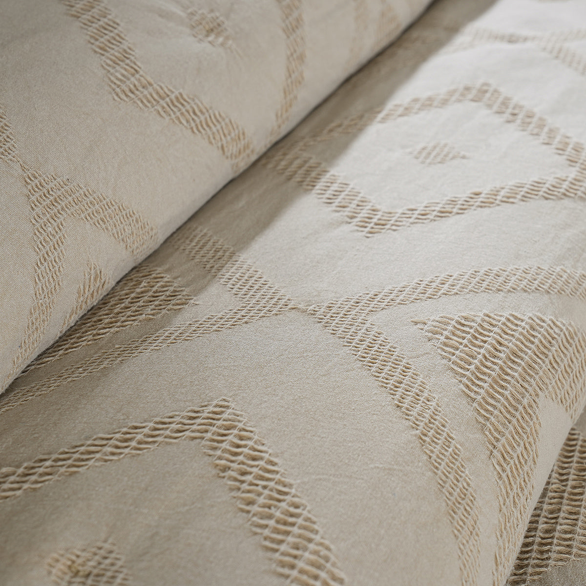 Rurban Elegance Argyl 11 pcs Quilt/Quilted Bed Cover Set Beige