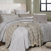 Rurban Elegance Distressed Corners 11 pcs Quilt/Quilted Bed Cover Set Neutral