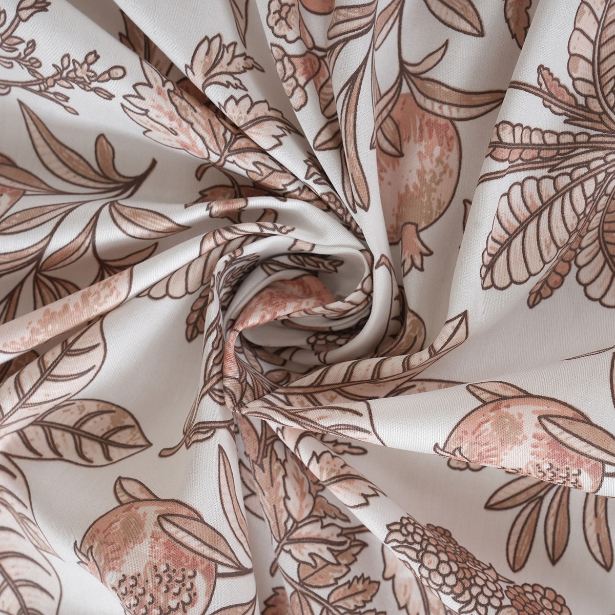 Sensory Bloom Fruity Foliage Pink Bed Sheet with Pillow Case