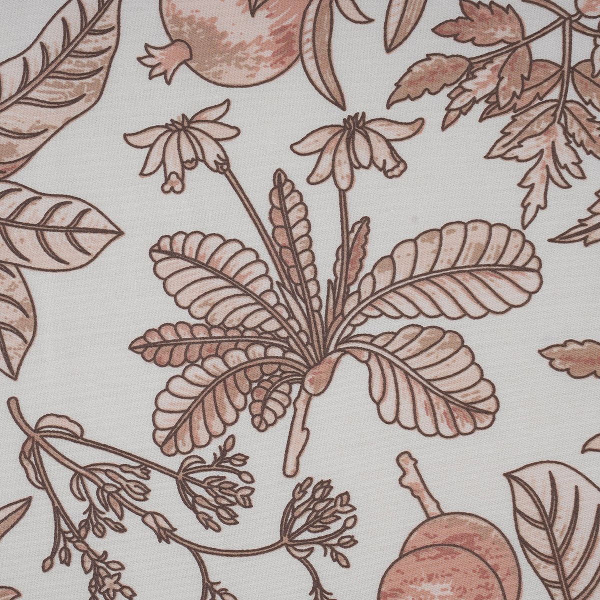 Sensory Bloom Fruity Foliage Pink Bed Sheet with Pillow Case