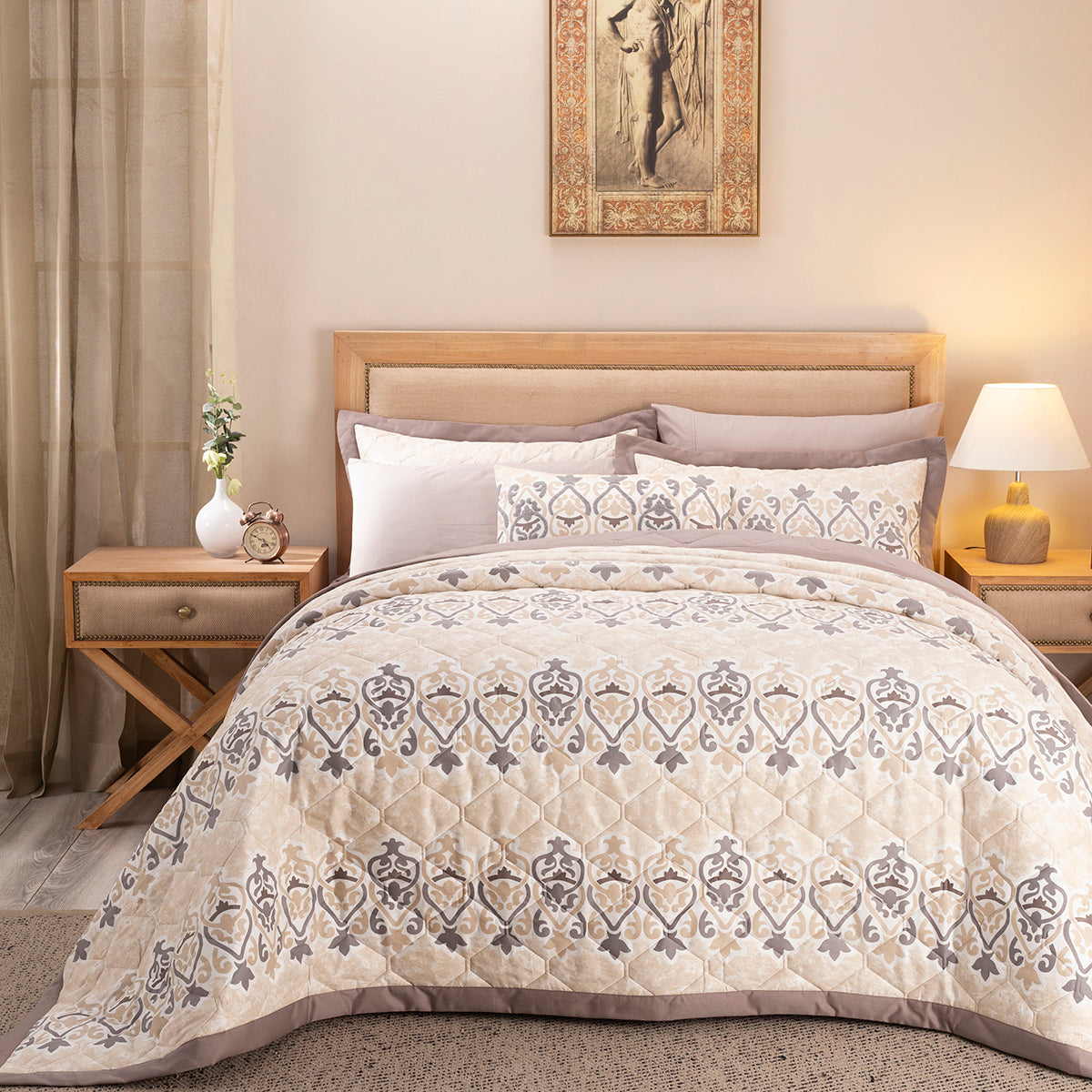 Nouveau Tradition Kaleen Global Neutral Quilt Set