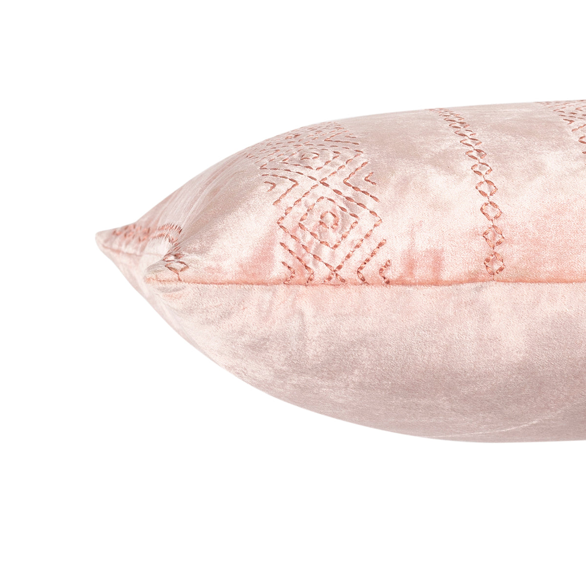 Exotic Heritage Ctity Stripes Embroidered Peach Cushion Cover