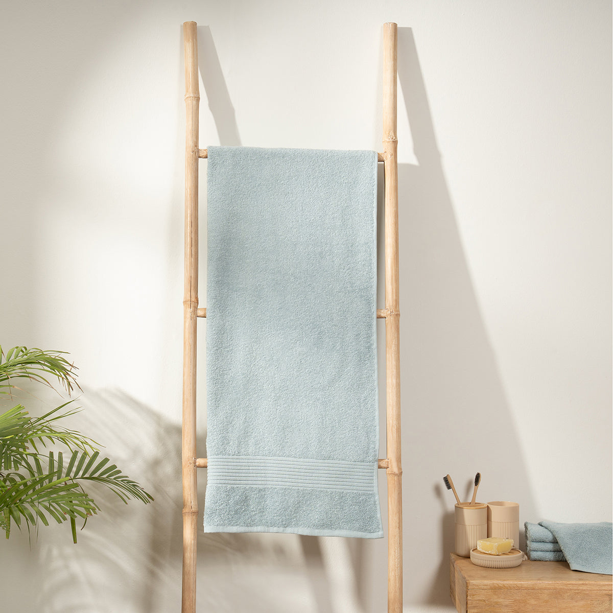 1Pc Bath Towel 100% Cotton Jeneth Blue