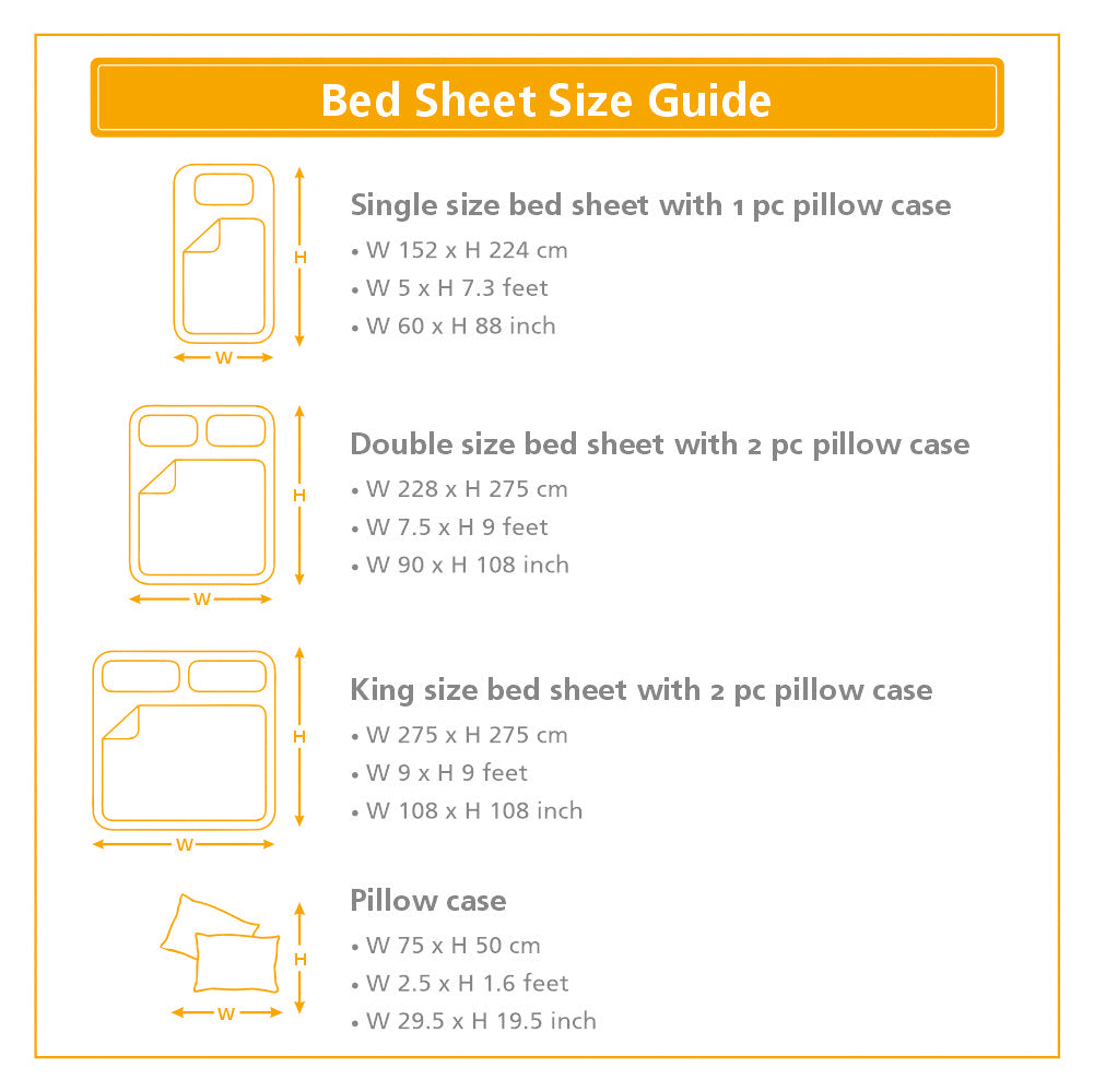 Astrid Self Jacquard 100% Cotton Bed Sheet With Pillow Covers