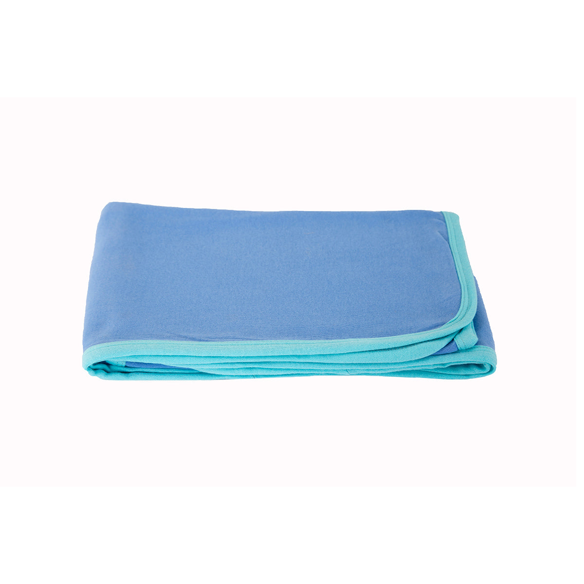 Little Maspar Solid Cotton Comfort Blanket Blue