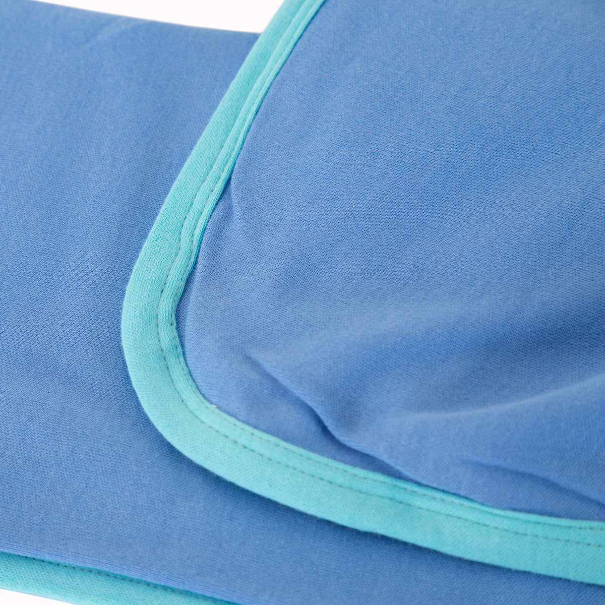 Little Maspar Solid Cotton Comfort Blanket Blue