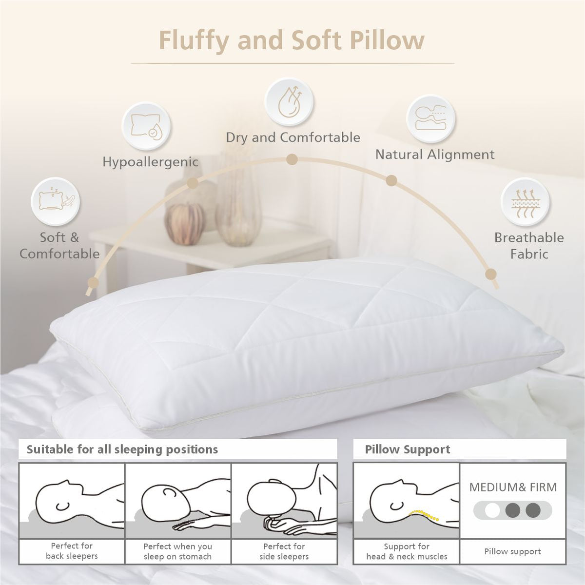 Classica Quilted Shell with Enhanced Comfort Pillow